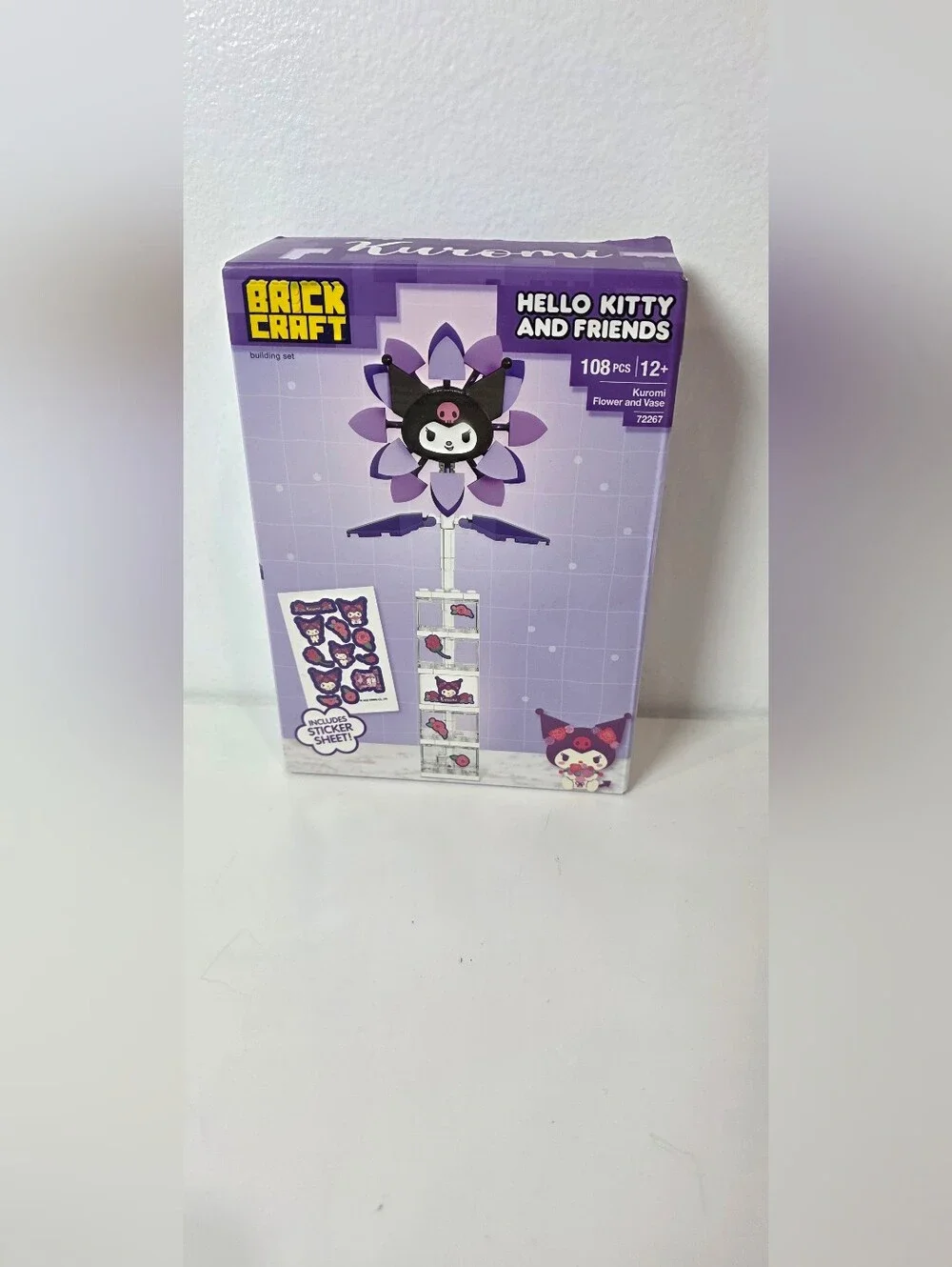 Brickcraft Hello Kitty and Friends Kuromi Flower and Vase Building Bricks Set